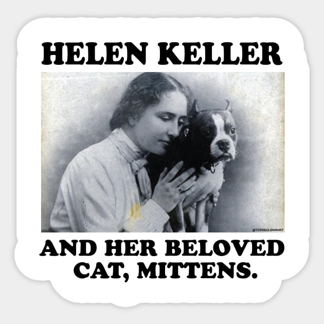 HELLEN KELLER Sticker by toddgoldmanart